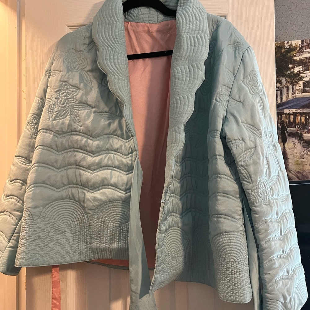 Quilted Women's Jacket in Light Blue